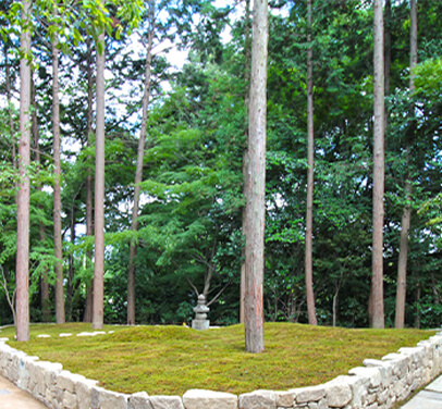 Khu vực đặt các mộ tại Shogakuan. Ảnh: shougakuan-jumokusou.jp